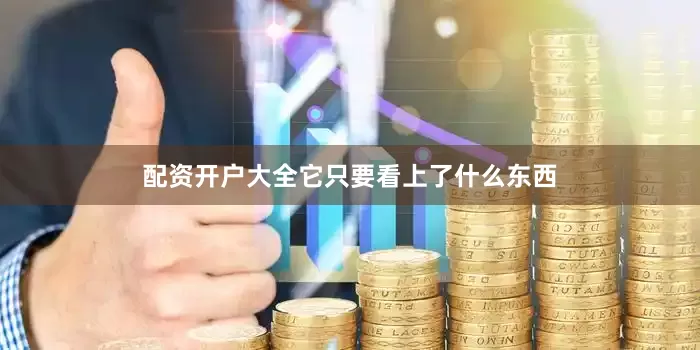配资开户大全它只要看上了什么东西